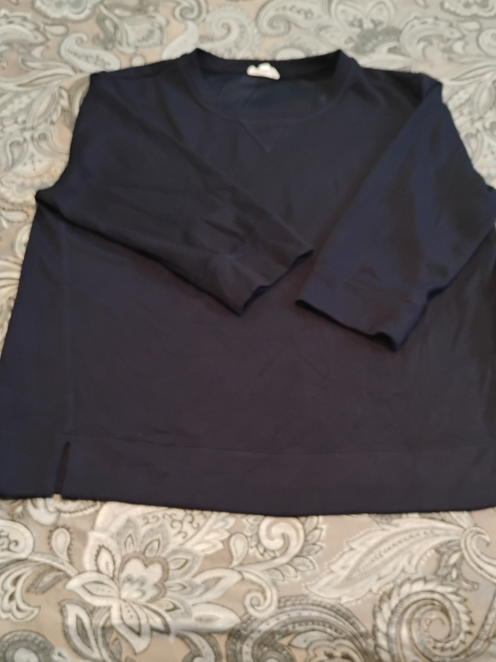 Westbound Women's Navy Crew Neck Long Sleeve Light Sweater Size 1x
